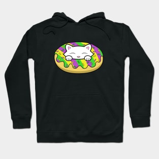 Mardi Gras Cat Donut Hoodie